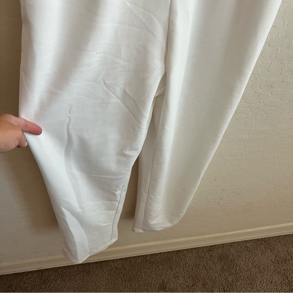 Lulu's White Plunging V Neck Flutter Sleeve Jumpsuit - Picture 6 of 10